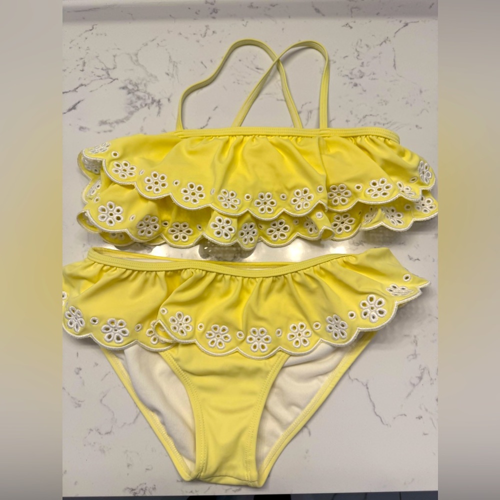 Yellow Janie & Jack Bikini Size 10 Worn 2x